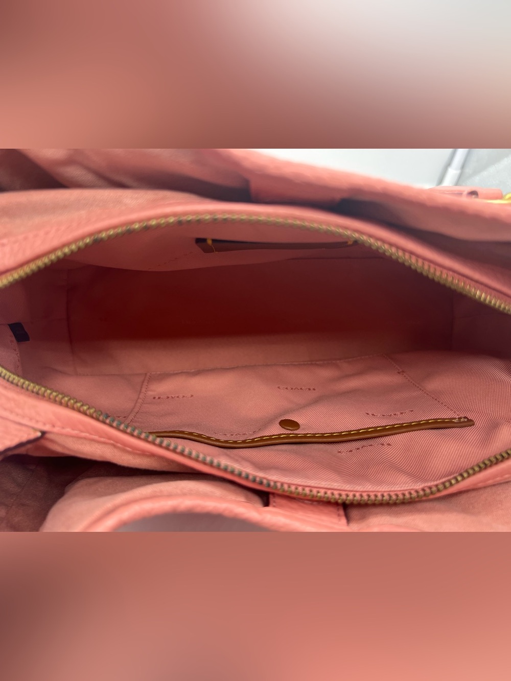 COACH C4824 Lori Candy Pink Rose Soft Pebbled Leather Shoulder Bag Hobo Tote - Picture 16 of 17